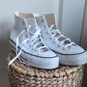 Women's White Converse 9.5